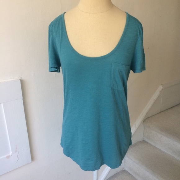 AG Adriano Goldschmied High Low Pocket Tee Shirt - Picture 1 of 7